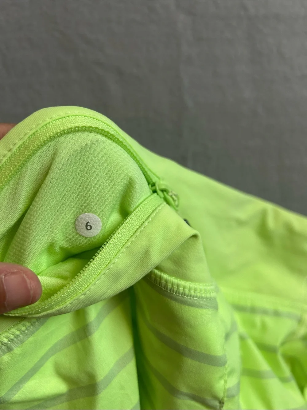 Lululemon Pace Rival Skirt Deauville Stripe (Lime Green) Sz 6 Regular